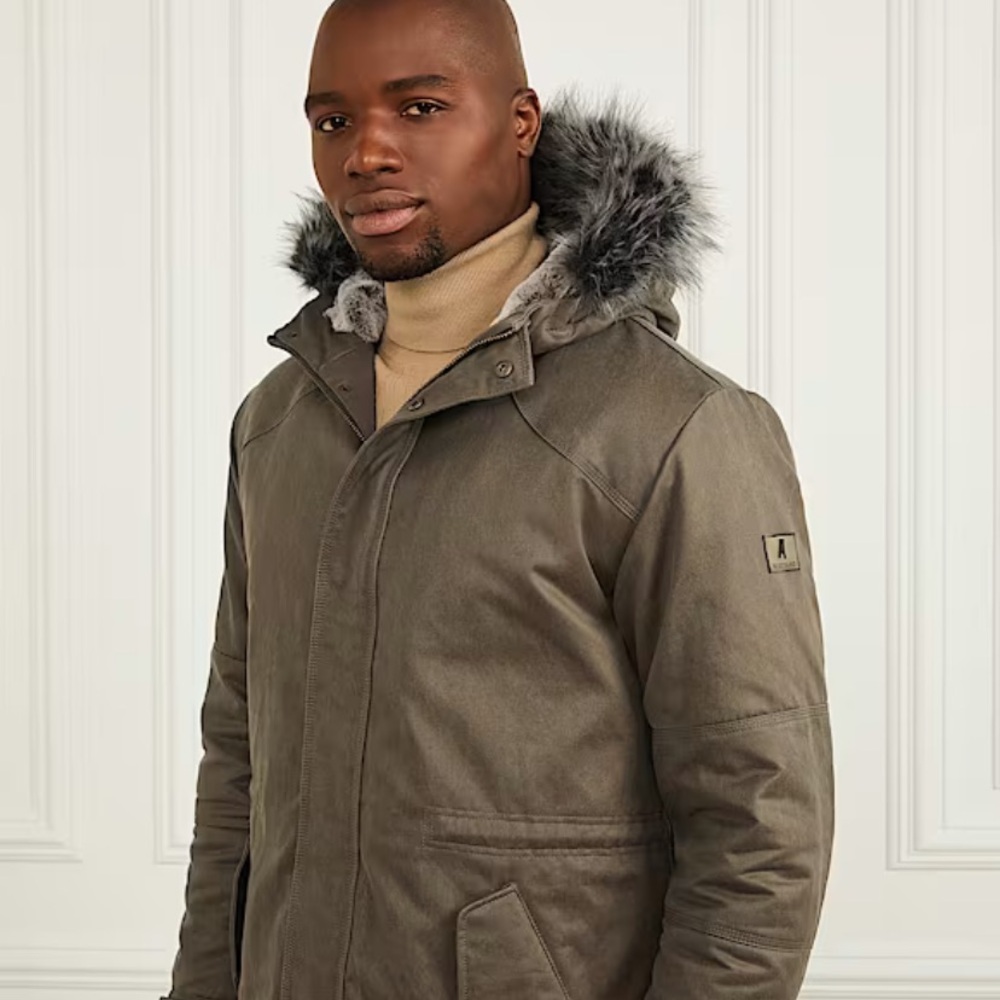 NWOT Marciano Men's Khaki Parka with Faux Fur Hood